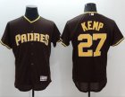 MLB Men San Diego Padres #27 Matt Kemp Brown Flexbase Authentic Collection Stitched Baseball Jersey