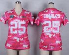 Nike Women Kansas City Chiefs #25 Jamaal Charles Salute to Service New Pink Camo jerseys