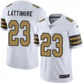 Nike Saints #23 Marshon Lattimore White Color Rush Limited Jersey