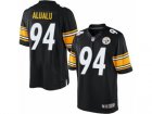 Mens Nike Pittsburgh Steelers #94 Tyson Alualu Limited Black Team Color NFL Jersey