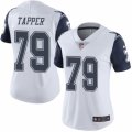 Women's Nike Dallas Cowboys #79 Charles Tapper Limited White Rush NFL Jersey