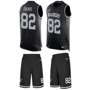 Mens Nike Oakland Raiders #82 Al Davis Limited Black Tank Top Suit NFL Jersey