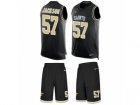 Mens Nike New Orleans Saints #57 Rickey Jackson Limited Black Tank Top Suit NFL Jersey