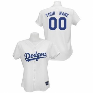 Womens Majestic Los Angeles Dodgers Customized Replica White Home Cool Base MLB Jersey
