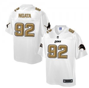 Nike Detroit Lions #92 Haloti Ngata White Men NFL Pro Line Fashion Game Jersey