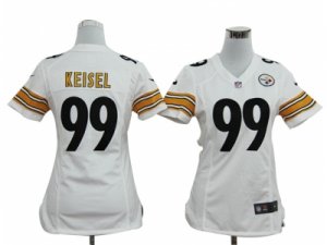 ke Women Pittsburgh Steelers #99 Keisel White Jerseys