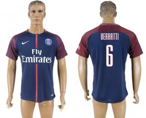 2017-18 Paris Saint-Germain 6 VERRATTI Home UEFA Champions League Thailand Soccer Jersey