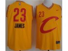 Cleveland Cavaliers #23 LeBron James Gold Nike C Stitched NBA Jersey