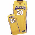 Mens Adidas Los Angeles Lakers #20 Timofey Mozgov Authentic Gold Home NBA Jersey