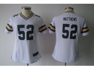 Nike women nfl green bay packers #52 matthews white jerseys