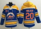 New York Mets #20 Neil Walker Blue Sawyer Hooded Sweatshirt MLB Hoodie