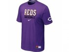 Cincinnati Reds Purple Nike Short Sleeve Practice T-Shirt