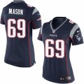 Womens Nike New England Patriots #69 Shaq Mason Limited Navy Blue Team Color NFL Jersey