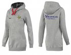 Women Minnesota Vikings Logo Pullover Hoodie-097