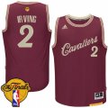Men's Adidas Cleveland Cavaliers #2 Kyrie Irving Swingman Red 2015-16 Christmas Day 2016 The Finals Patch NBA Jersey