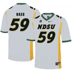 North Dakota State Bison 59 Joel Haeg White College Football Jersey