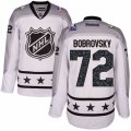 Mens Reebok Columbus Blue Jackets #72 Sergei Bobrovsky Authentic White Metropolitan Division 2017 All-Star NHL Jersey