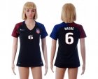 Womens USA #6 Nagbe Away Soccer Country Jersey