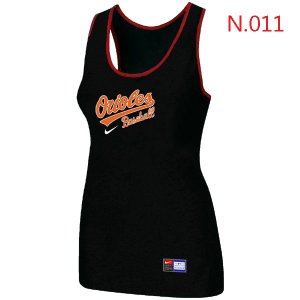 Nike Baltimore orioles Tri-Blend Racerback stretch Tank Top Black