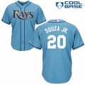 Mens Majestic Tampa Bay Rays #20 Steven Souza Replica Light Blue Alternate 2 Cool Base MLB Jersey