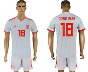 Spain 18 JOADI ALBA Away 2018 FIFA World Cup Soccer Jersey