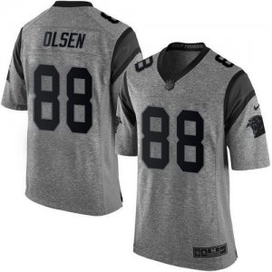 Nike Carolina Panthers #88 Greg Olsen Gridiron Gray jerseys(Limited)