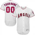 Los Angeles Angels White Mens Customized Flexbase Jersey