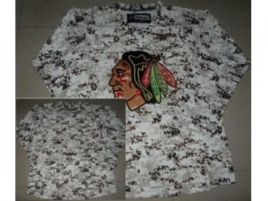 NHL Chicago Blackhawks Blank White Camo Jerseys