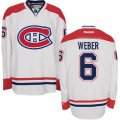 Womens Reebok Montreal Canadiens #6 Shea Weber Premier White Away NHL Jersey