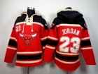 NBA chicago bulls #23 jordan red-black jerseys[pullover hooded sweatshirt]