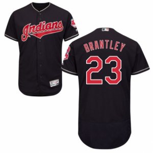 Men\'s Majestic Cleveland Indians #23 Michael Brantley Navy Blue Flexbase Authentic Collection MLB Jersey