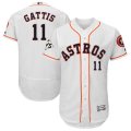 Mens Houston Astros #11 Evan Gattis White 2017 World Series Bound Flexbase Player Jersey