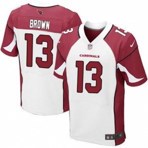 Mens Nike Arizona Cardinals #13 Jaron Brown Elite White NFL Jersey