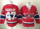 Mens Montreal Canadiens #47 Alexander Radulov Red Stitched NHL Jersey