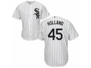 Youth Majestic Chicago White Sox #45 Derek Holland Replica White Home Cool Base MLB Jersey