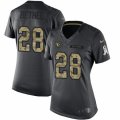 Women's Nike Arizona Cardinals #28 Justin Bethel Limited Black 2016 Salute to Service NFL Jersey