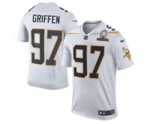 Men\'s Nike Minnesota Vikings #97 Everson Griffen Elite White Team Rice 2016 Pro Bowl NFL Jersey