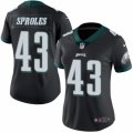 Women's Nike Philadelphia Eagles #43 Darren Sproles Limited Black Rush NFL Jersey