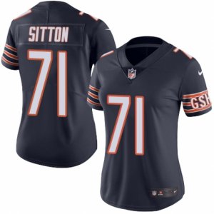 Women\'s Nike Chicago Bears #71 Josh Sitton Limited Navy Blue Rush NFL Jersey