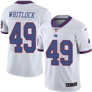 Mens Nike New York Giants #49 Nikita Whitlock Limited White Rush NFL Jersey
