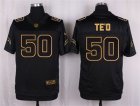 Nike San Diego Chargers #50 Manti Te'o Black Pro Line Gold Collection Jersey(Elite)