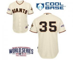 2014 world series mlb jerseys san francisco giants #35 crawford cream