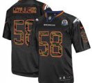 Nike Broncos #58 Von Miller Black (Camo Number) With Hall of Fame 50th Patch NFL Elite Jersey