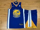 Warriors #35 Kevin Durant Blue Nike Swingman Jersey(With Shorts)