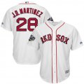 Red Sox #28 J.D. Martinez White 2018 World Series Cool Base Player Jersey