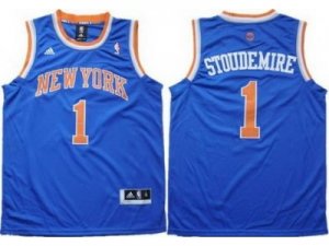 NBA New York Knicks #1 Amar\'e Stoudemire Blue Revolution 30 Swingman Jerseys New Style