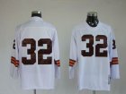 nfl cleveland browns #32 brown throwback white
