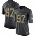 Mens Nike Denver Broncos #97 Phil Taylor Limited Black 2016 Salute to Service NFL Jersey