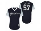 2017 Little League World Series Yankees Chad Green Greeny Navy Jersey