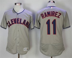 Indians #11 Jose Ramirez Gray Flexbase Jersey